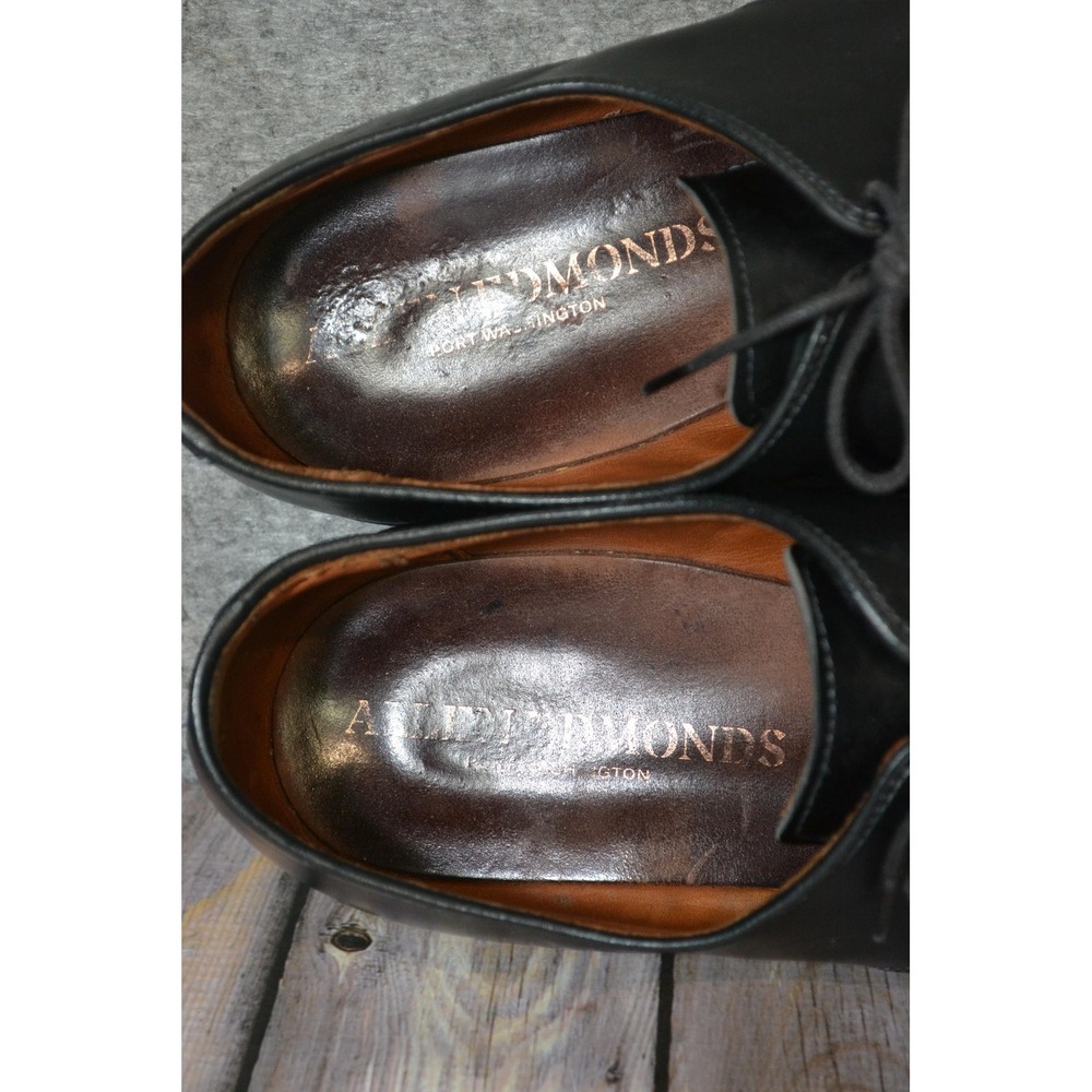 Allen Edmonds Boulevard Shoes Mens 12 D Black Leather Cap Toe Derby Dress 7482 - Picture 11 of 16